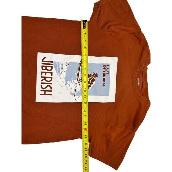 Jiberish Snowboard Men's Short Sleeve Crew Neck T-Shirt | Small | Burnt Orange - Picture 6 of 7